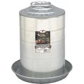 Little Giant Poultry Fount, 3 gal Capacity, Galvanized Steel, Floor, Ground Mounting 9833